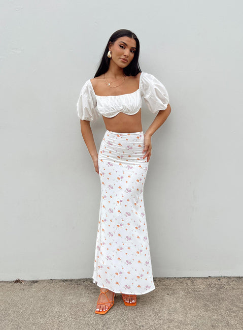 product Princess Polly Half Sleeves Sweetheart  Made In Heaven Top White