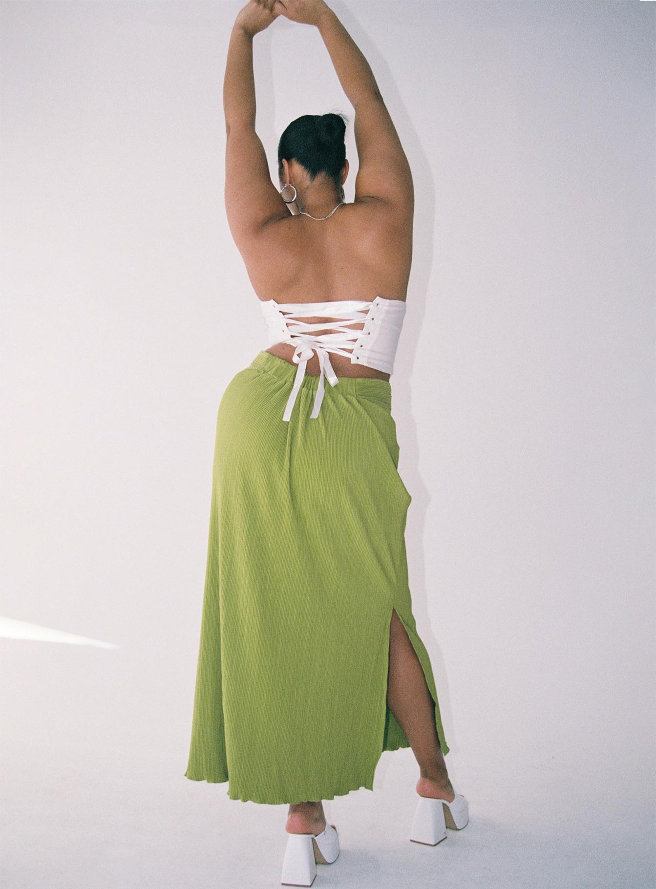 product Mira Maxi Skirt Green Curve Princess Polly  Maxi 