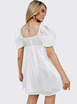 Princess Polly Square Neck  Alaya Mini Dress White