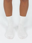 Sock pack Three pairs Crew style Ribbed cuff Good stretch 
