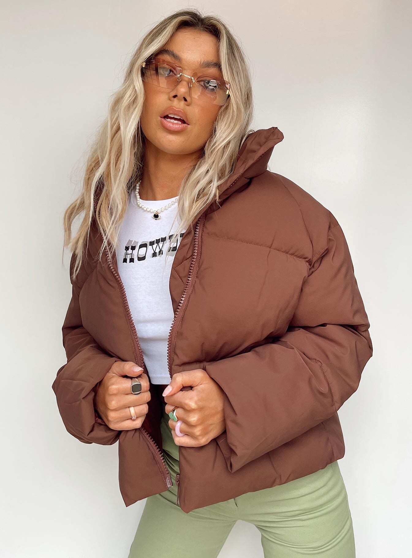 Zaria Puffer Jacket Brown