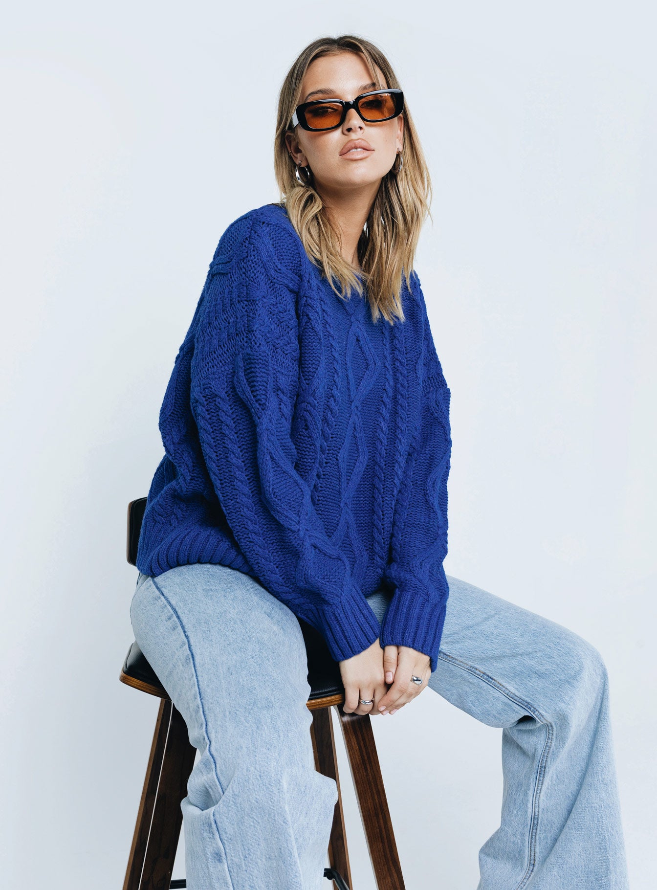 Anaya oversized sweater monday blues