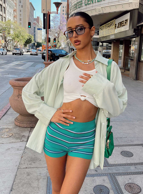 product Princess Polly Short Sleeves High Neck  Angeline Top Green