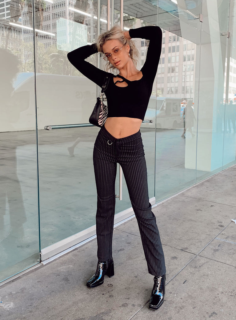 Billie D Ring Pants Black