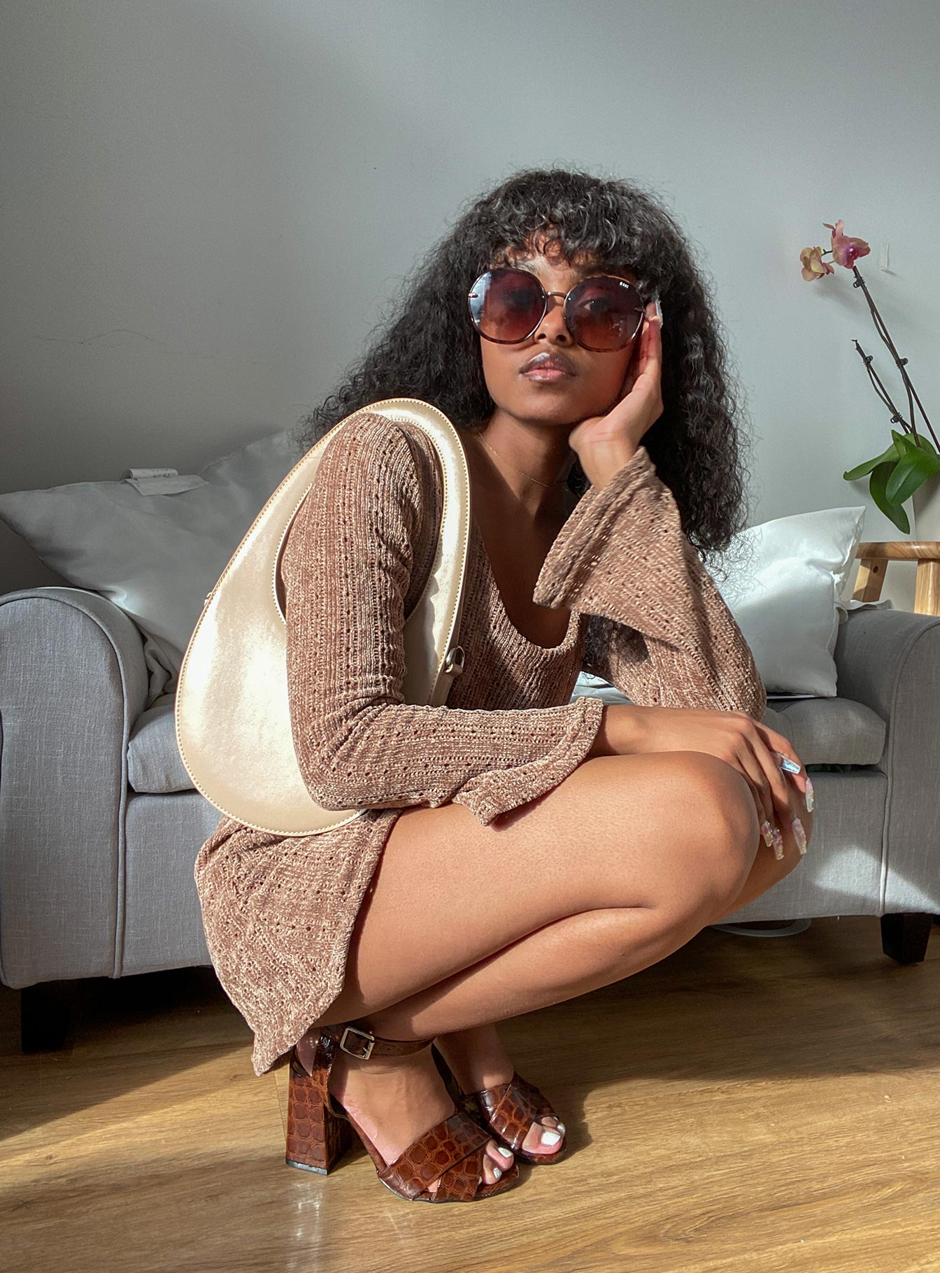 product Princess Polly Boho Babe Mini Dress Mocha 