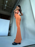 back view of model wearing Princess Polly Boogie Pants Orange 