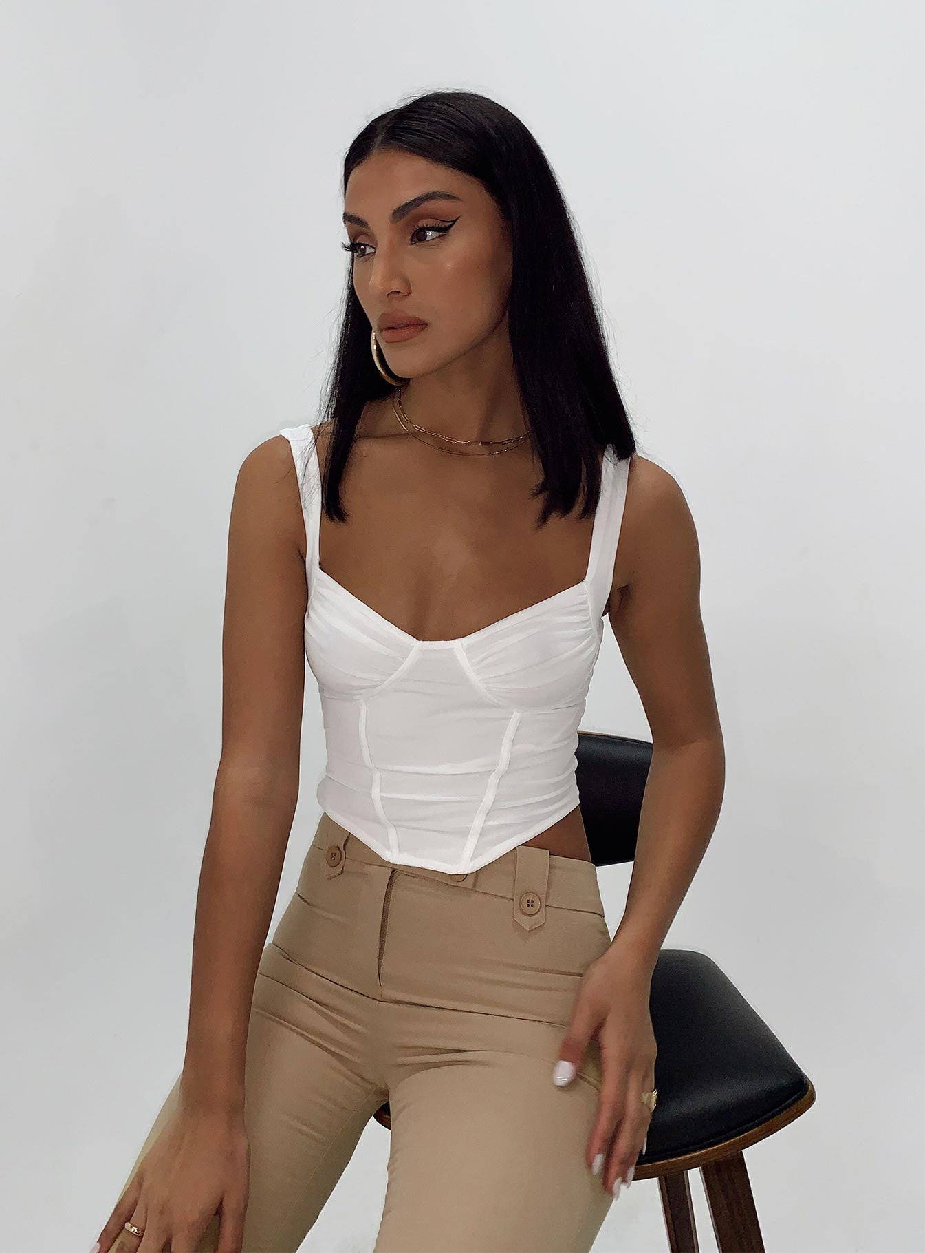 Bruna top white low impact