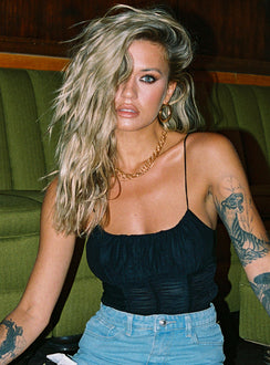 product Princess Polly Sleeveless Asymmetric Neckline  Concordia Top Black Low Impact