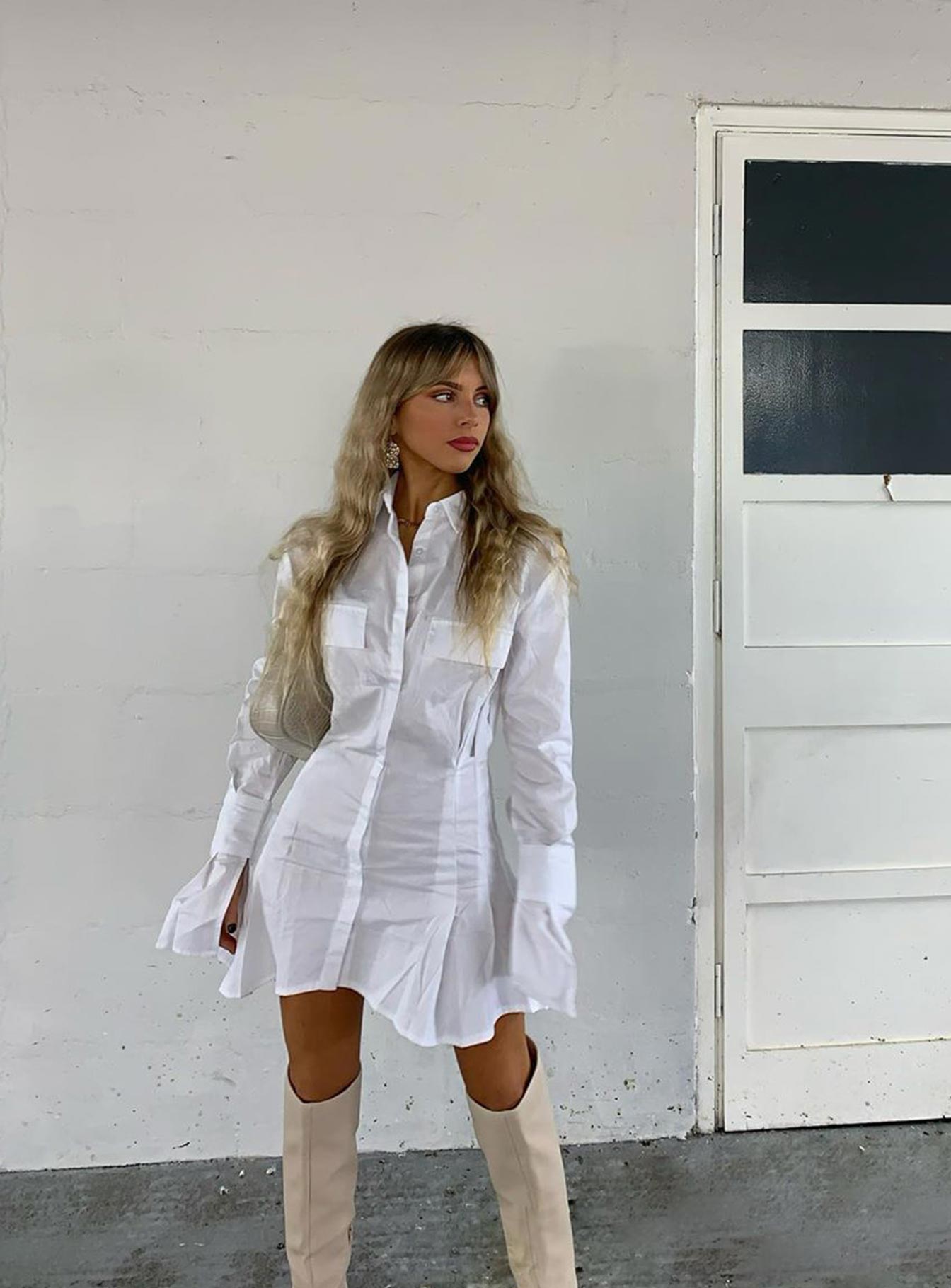 front view of model wearing Princess Polly Cover Girl Mini Dress 