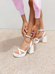 Caprice Heels White