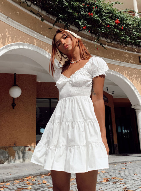 Daniela Mini Dress White | Princess Polly Daniela Mini Dress White | Princess Polly