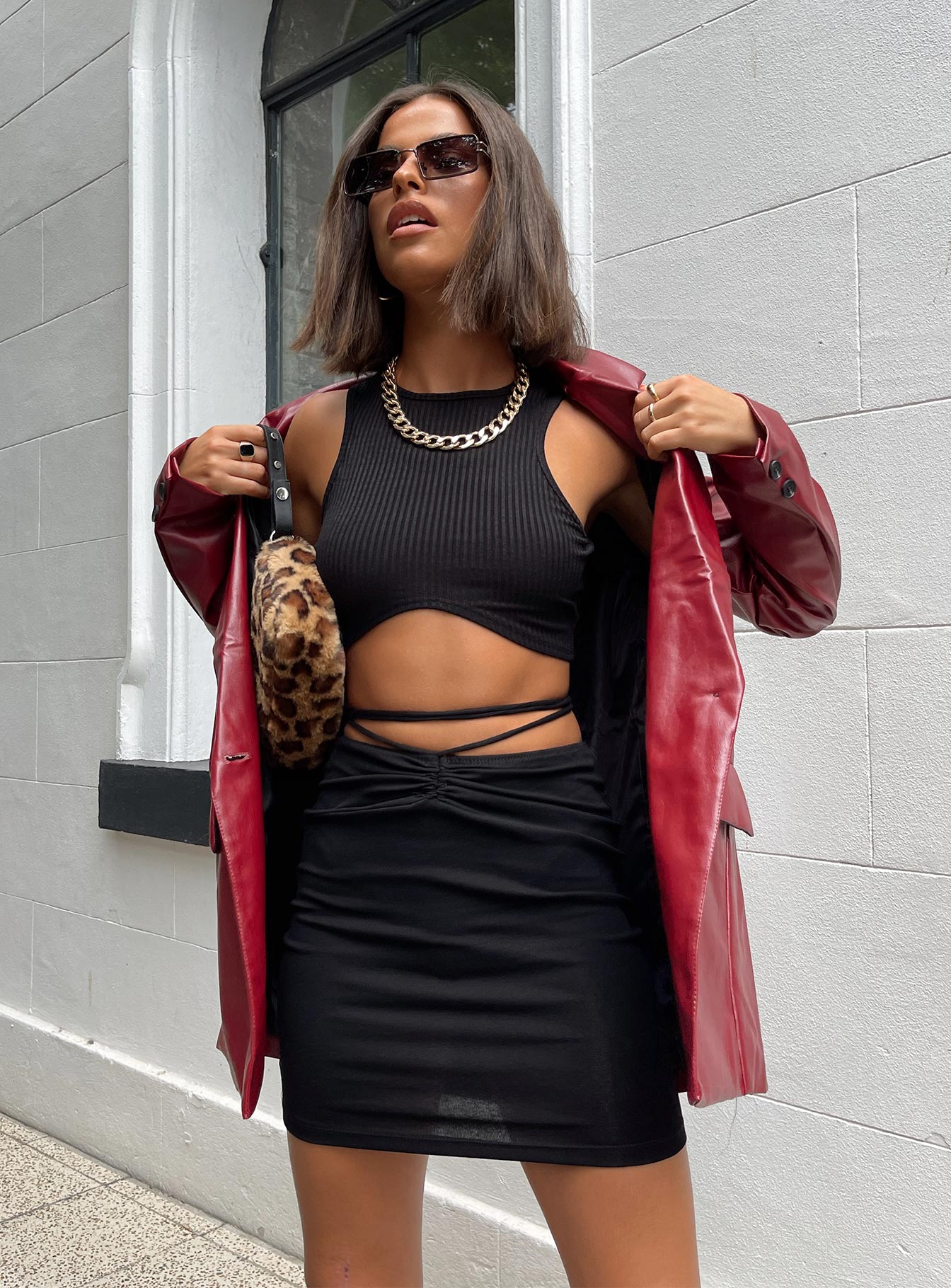 Dom Mini Skirt Black Princess Polly - Main Image