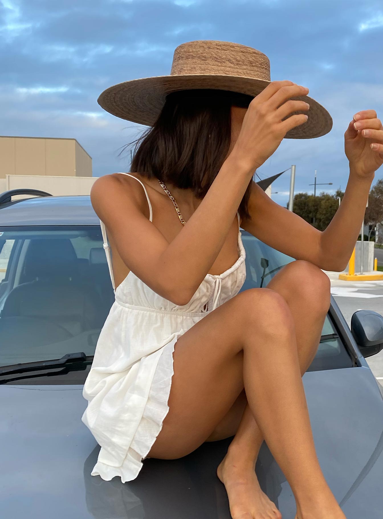 product Princess Polly Crew Neck  Empress Of Love Mini Dress White