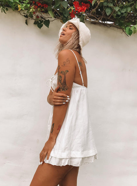 product Princess Polly Crew Neck  Empress Of Love Mini Dress White