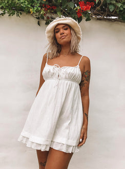 product Princess Polly Crew Neck  Empress Of Love Mini Dress White