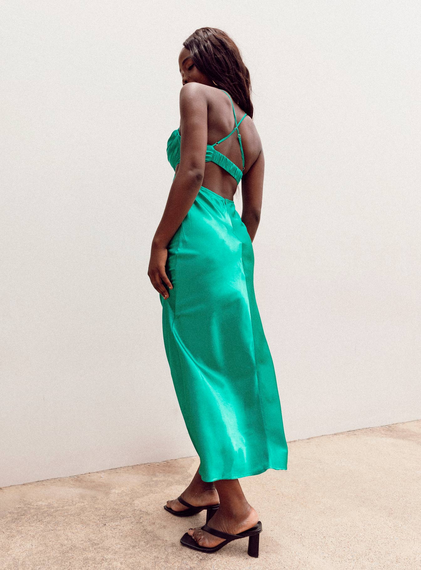 Giselle Midi Dress Green | Princess Polly Giselle Midi Dress Green | Princess Polly