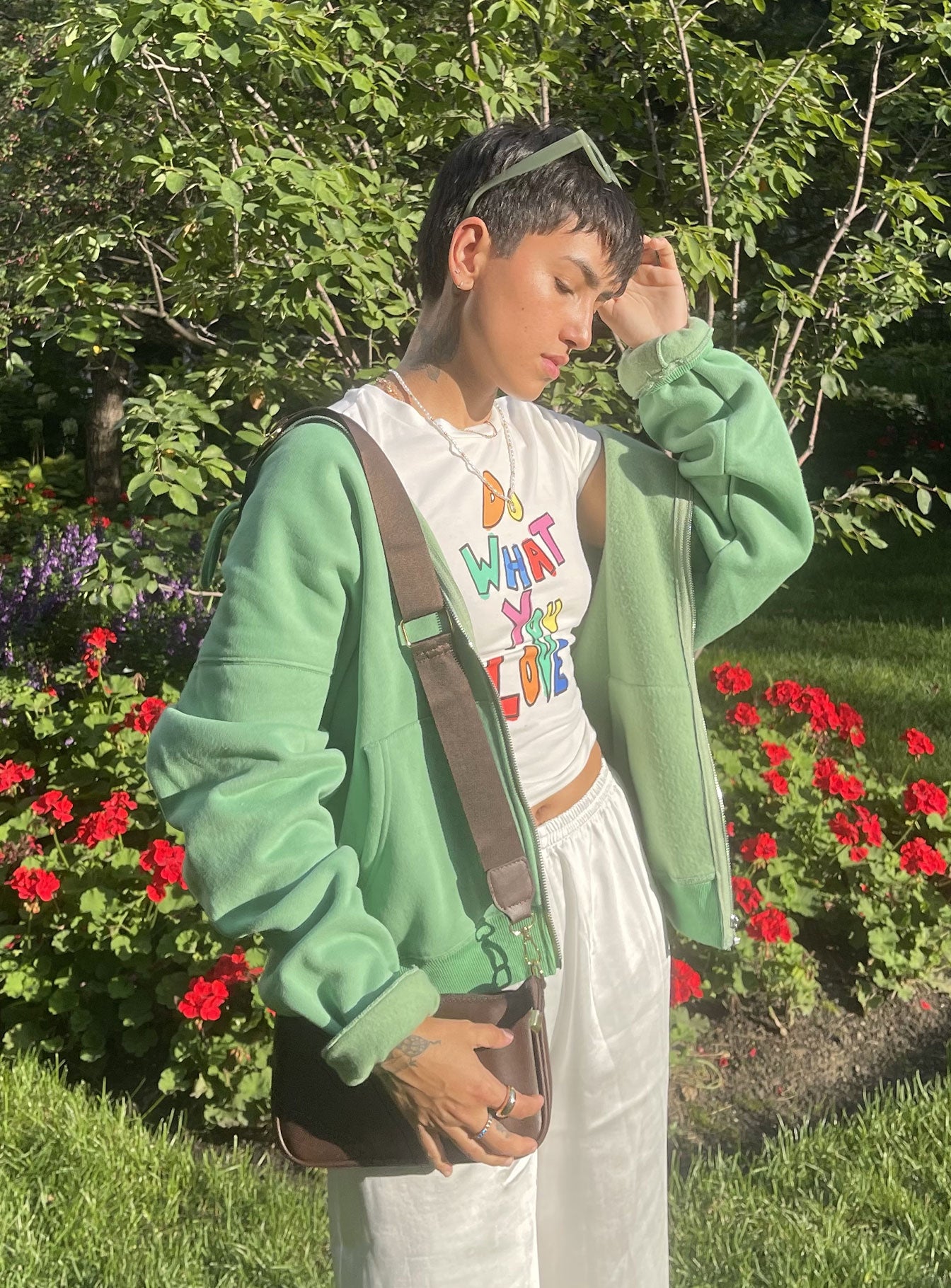 Hoda Zip Up Jacket Green Princess Polly  Cropped 