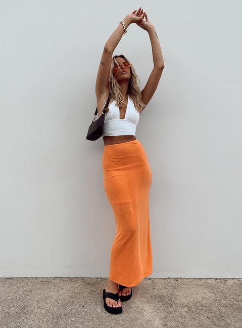 product Harriette Maxi Skirt Orange Princess Polly  Maxi 