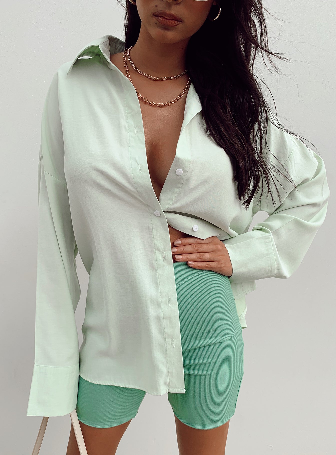 product Princess Polly Short Sleeves High Neck  Angeline Top Green