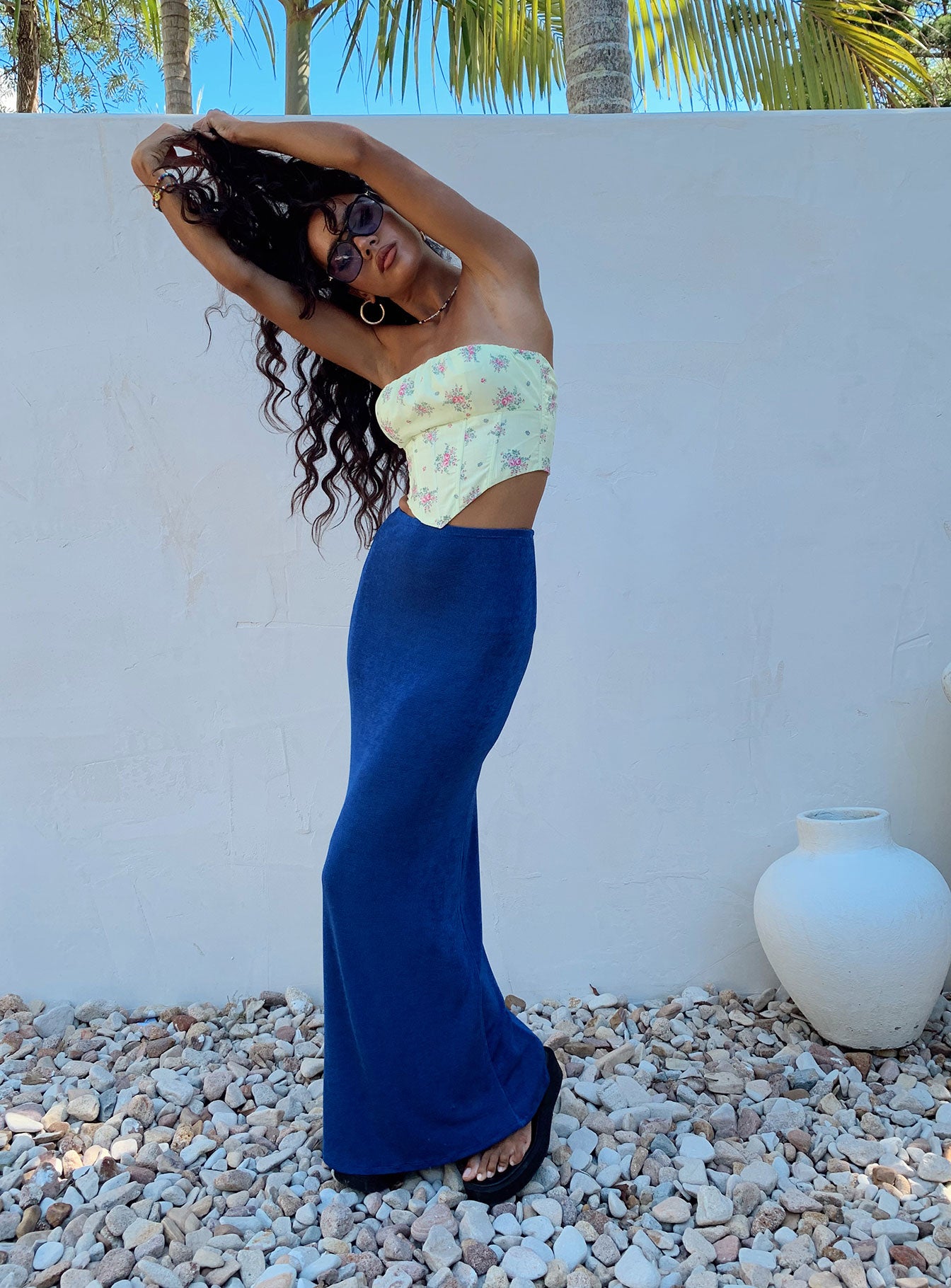 Blue store maxi skirt