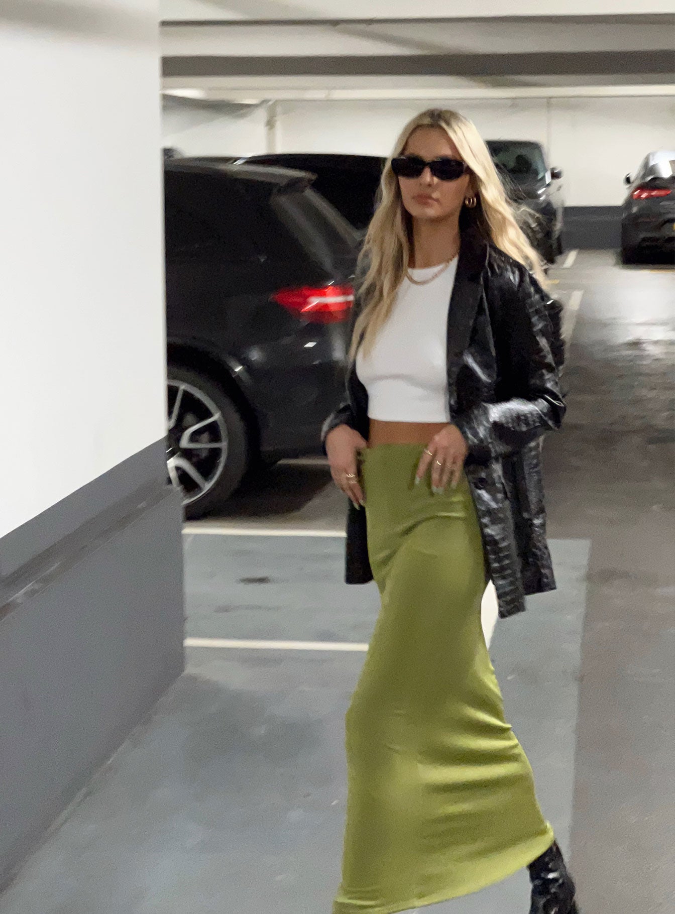 Harriette maxi skirt green lower impact