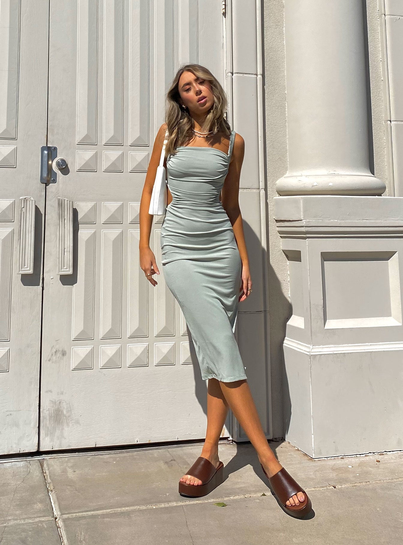 Lainey Midi Dress Sage | Princess Polly Lainey Midi Dress Sage | Princess Polly