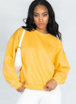 Charlotte Crewneck Sweatshirt Yellow