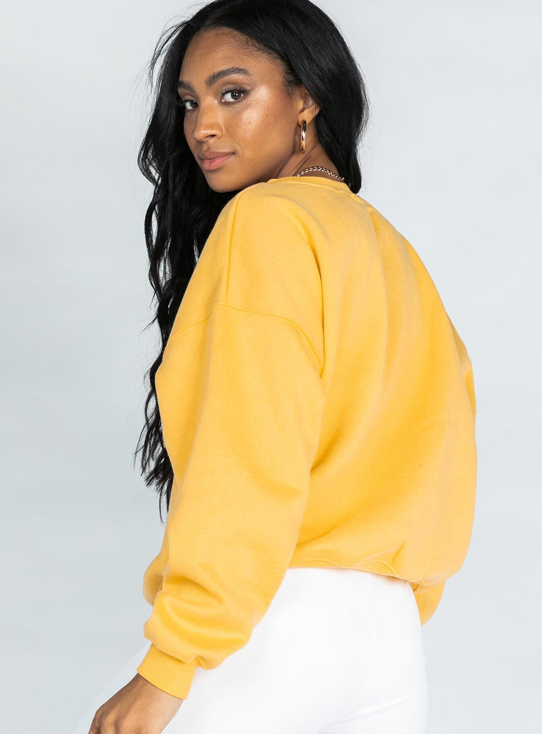 Charlotte Crewneck Sweatshirt Yellow