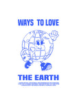 Organic Love The Earth Oversized Tee White Curve