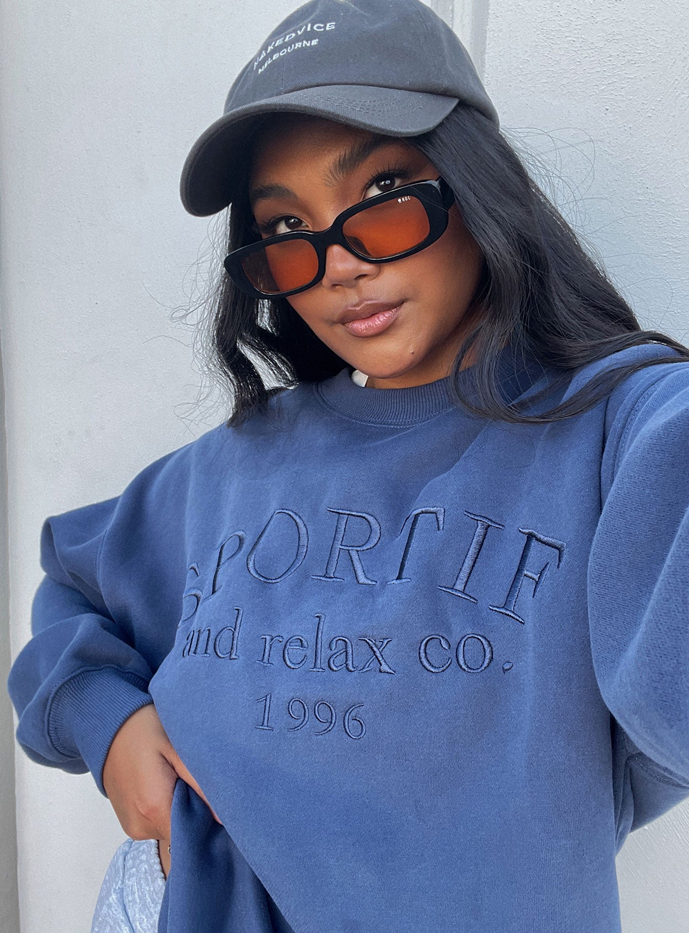 Major League Sweatshirt Navy Princess Polly  regular 