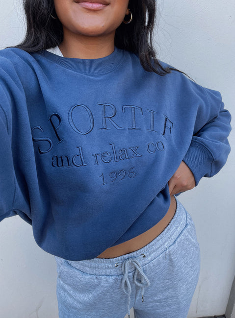 Major League Sweatshirt Navy Princess Polly  regular 