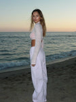 Princess Polly   Miami Vice Swish Pant Ghost White