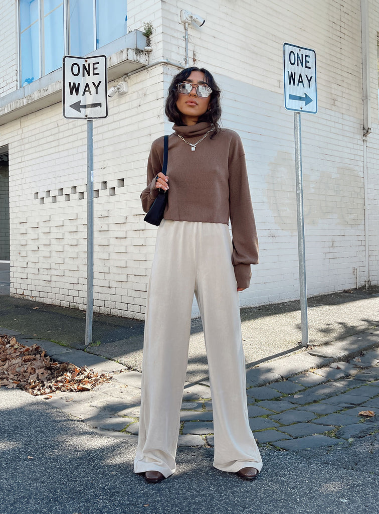 Motel Obeli Trouser Rib Cream