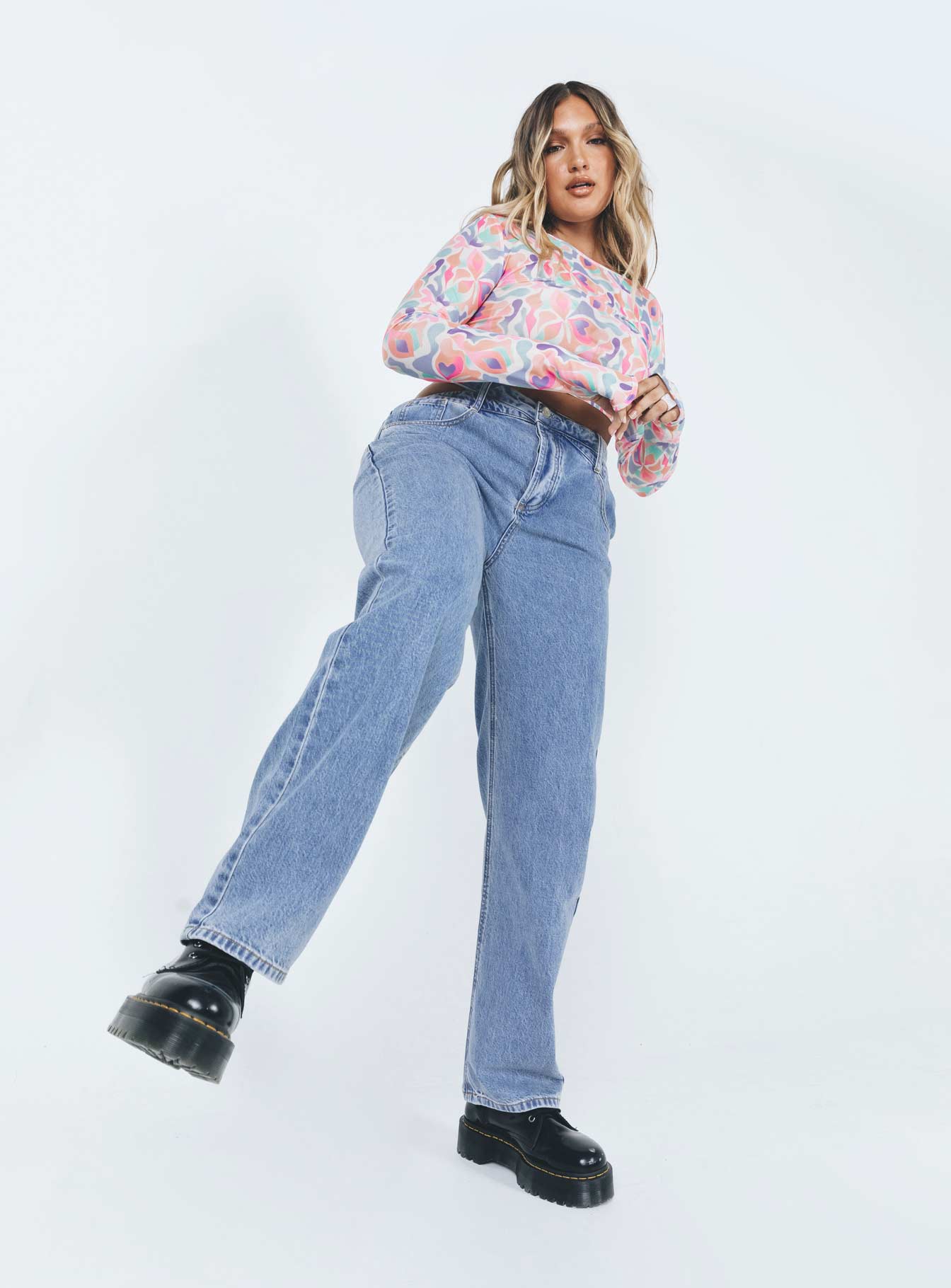 ASSYMETRIC WAIST DENIM PANTS | bbqislands.net