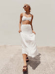 Porto Maxi Skirt White Princess Polly  Maxi 