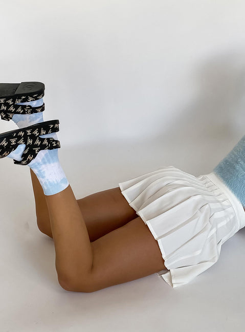 back view of model wearing Princess Polly Rosella Mini Skirt 