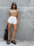 The Classic Cropped Tee Beige