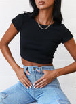 The Classic Cropped Tee Black