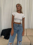 The Classic Cropped Tee White