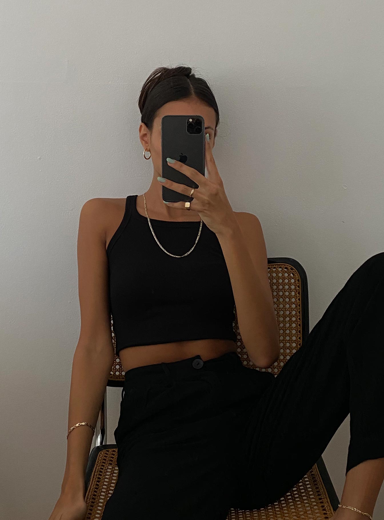 product Princess Polly Sleeveless Square Neck  Wild Eyes Tank Top Black