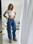 Princess Polly High Rise  Downtown Slouched Jeans Denim