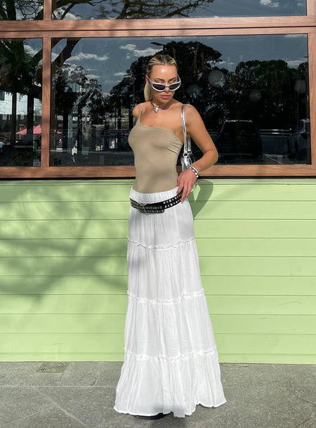 White festival maxi skirt Clearance
