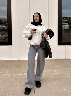 product Princess Polly High Waisted Pants  Archer Pants Pinstripe Grey