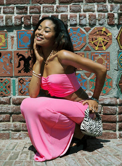 Charm Strapless Set Pink