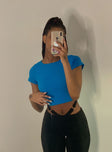The Classic Cropped Tee Dark Blue