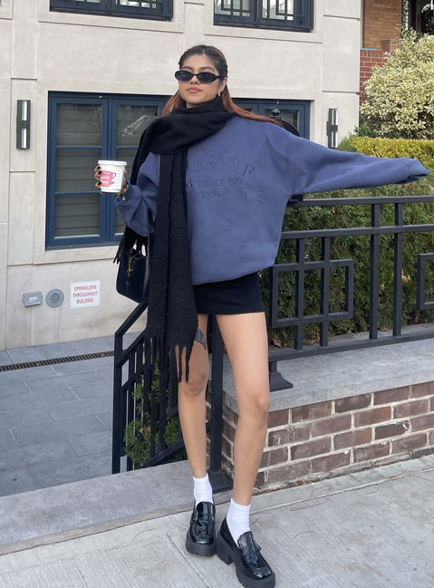 Major League Sweatshirt Navy Princess Polly  regular 